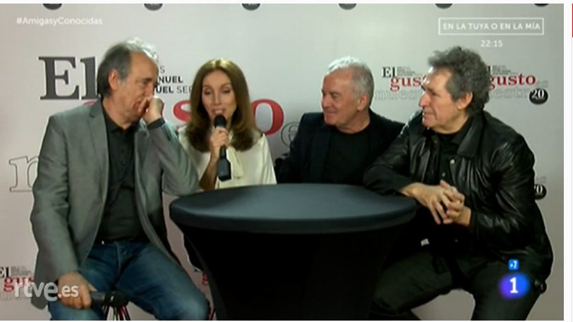 Víctor y Ana, Serrat y Miguel Ríos celebran los 20 años de 'el gusto es nuestro' rtve.es/directo/la-1/