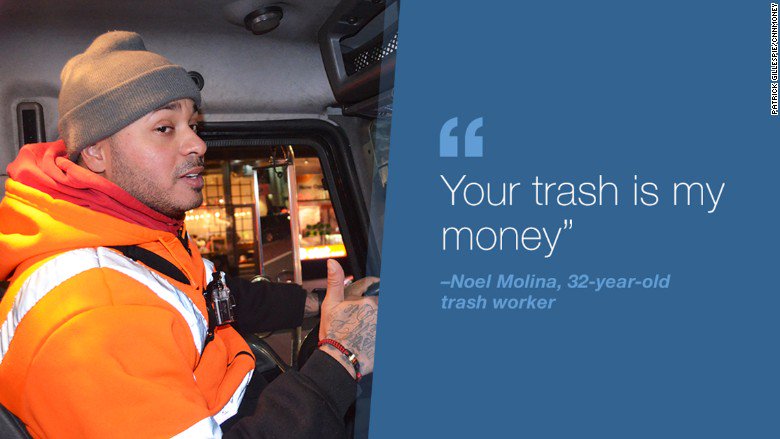 CNN's tweet photo. These garbage workers make $100,000 a year https://t.co/ZEHs8g8Nlj https://t.co/PYYP9rsZlP