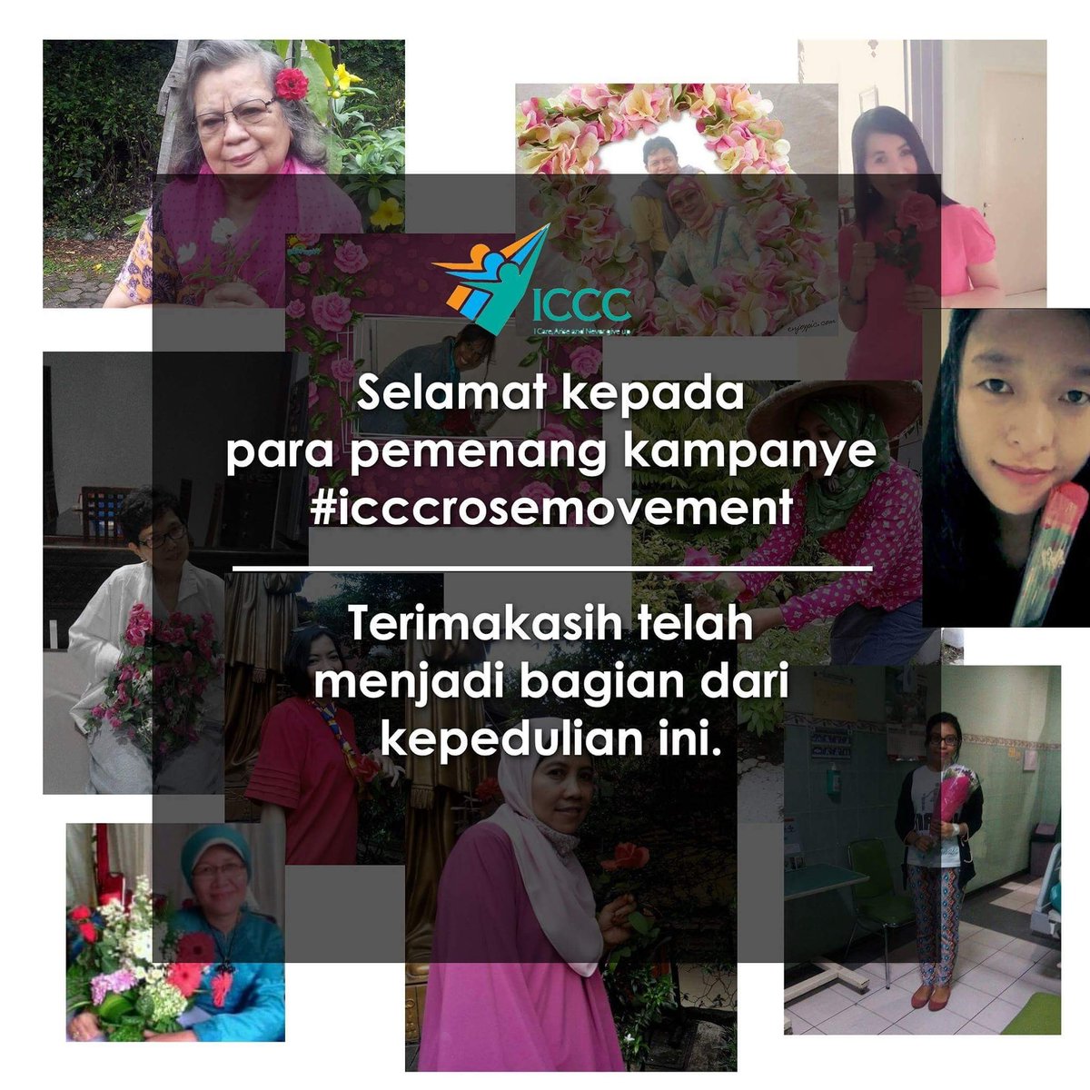 ICCC_IC3's tweet photo. Selamat kepada para pemenang #icccrosemovement ! https://t.co/zfczwPQT69