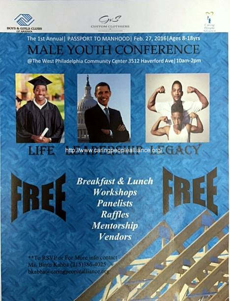Boys ages 8-12 & 13-17 are invited to join @CPAlliance for the 1st Annual MALE YOUTH CONFERENCE #PassportToManhood