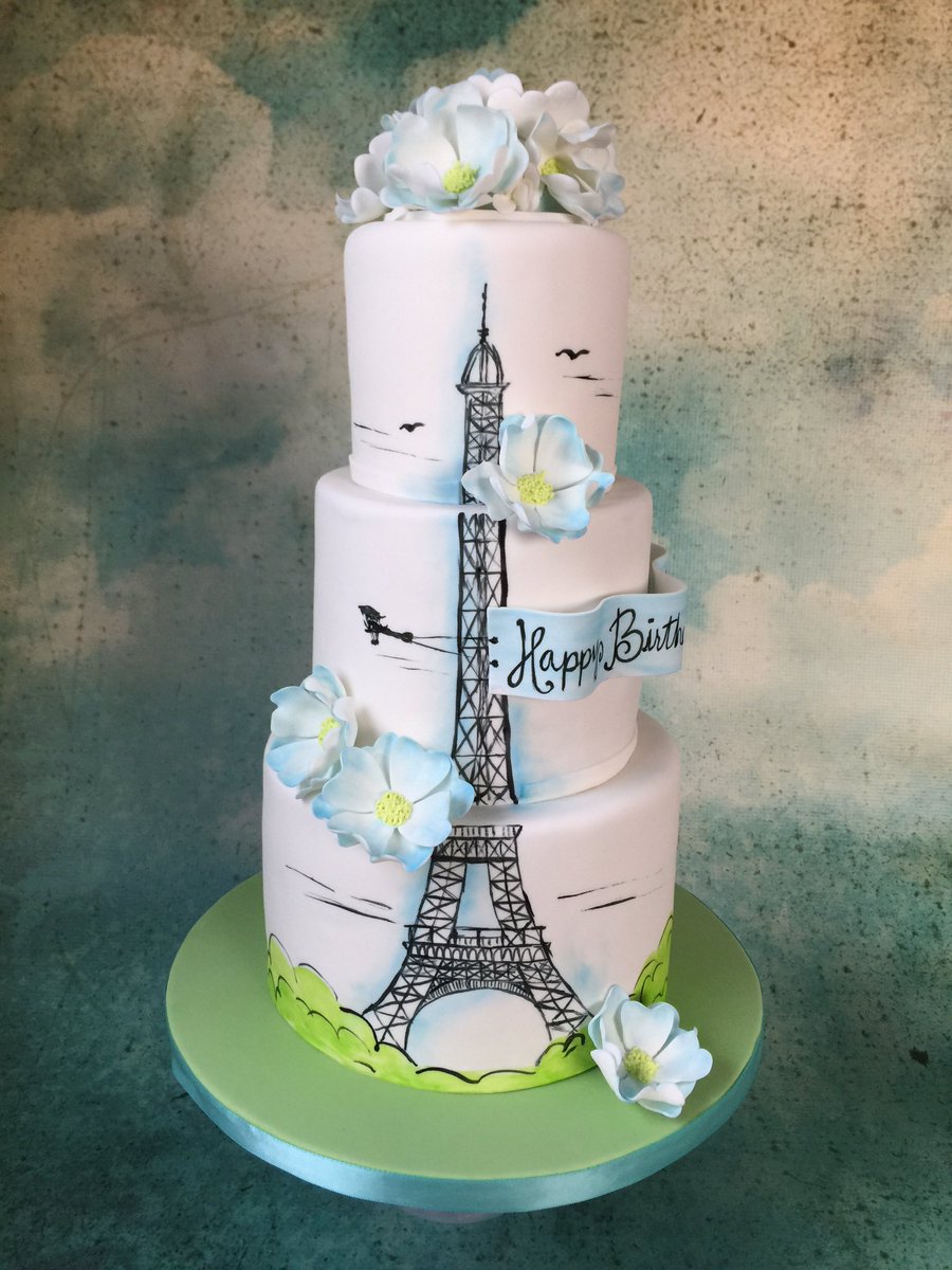 robynlalalala's tweet image. Hand painted #eiffeltowercake #TourEiffel