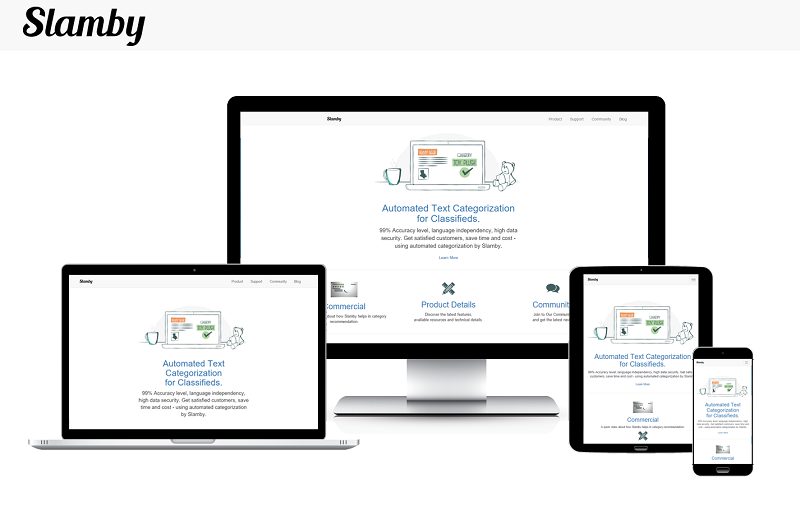 slambynews's tweet photo. Slamby website 2.0 https://t.co/4OHSHj3nxK #classifieds #bigdata #ecommerce #textcategorization https://t.co/sHCNTzVIhE
