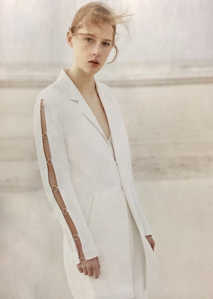 CoSTUMENATIONAL's tweet photo. SS16 White Jacket with metal rings featured in #IoDonna. Soon available online and in our flagship stores. https://t.co/c1qQ5DPNZk