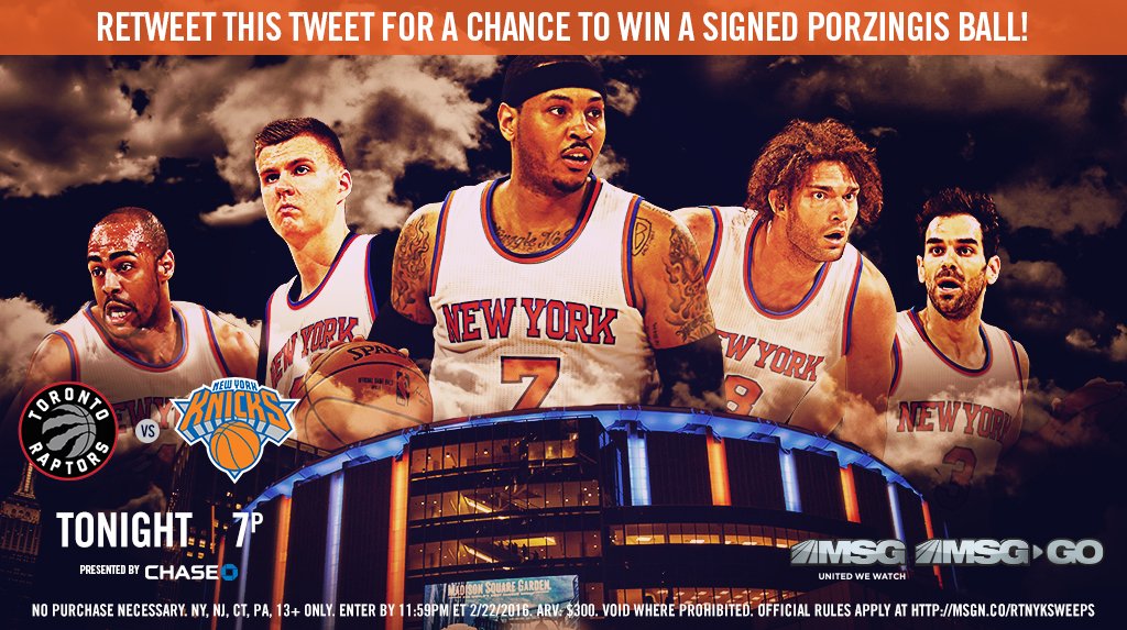 MSGNetworks's tweet image. RT &amp;amp; you could end up with a signed @Kporzee ball! Watch on MSG GO: msgn.co/GONYKtw #KNICKSonMSG #KNICKS