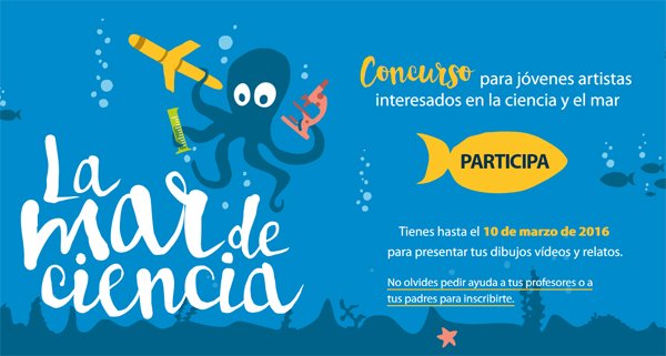 anapayopayo's tweet photo. Concurso ¡La mar de ciencia! 
Hasta el 10 de marzo  presenta tus dibujos, vídeos y relatos.
https://t.co/qulNVz7IDk https://t.co/imo0Z9Oi84