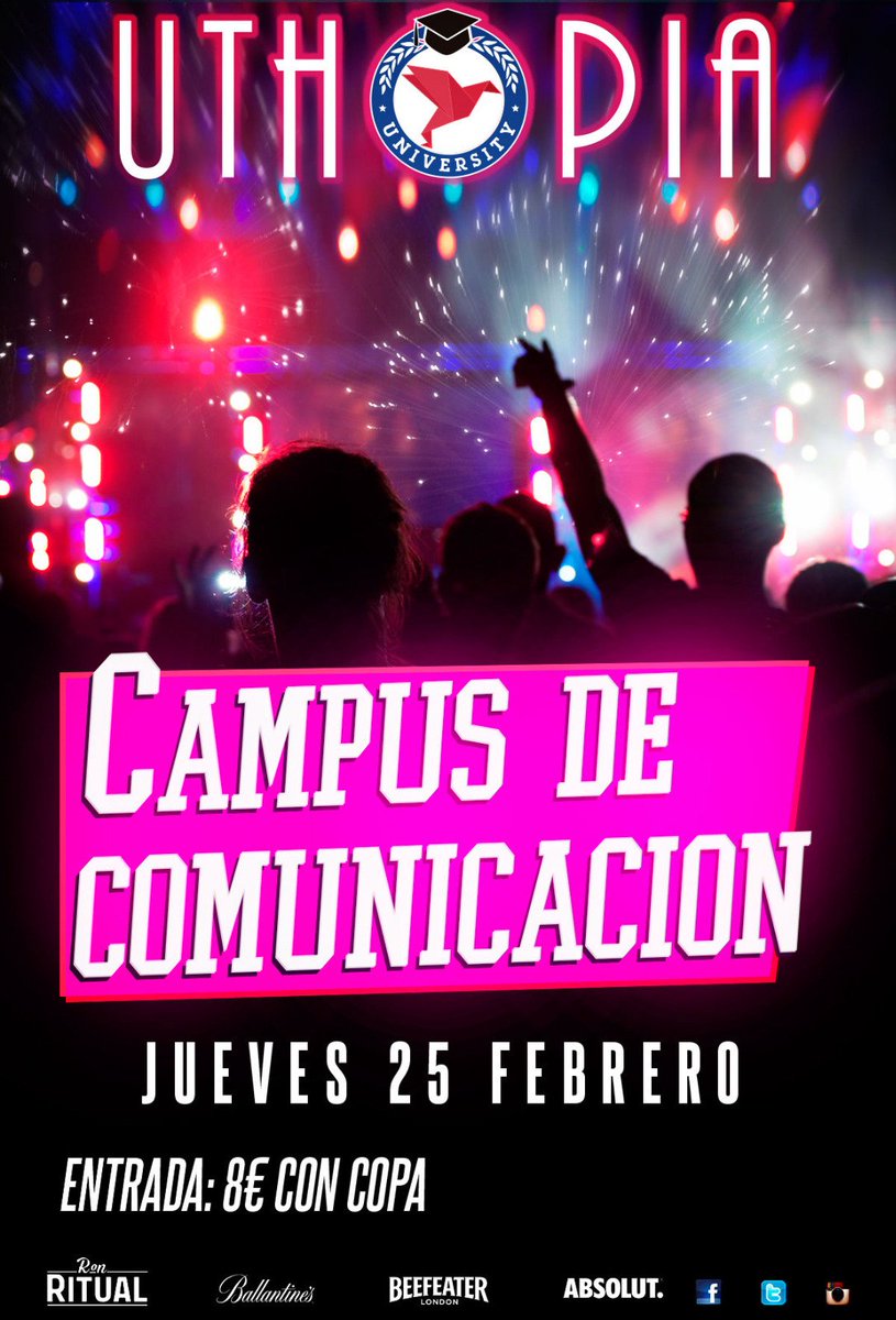Uthopia_Sevilla's tweet photo. Este jueves en UTHOPIA 
Campus de comunicación 
Entradas muy limitadas al 657286174 https://t.co/PaPTatU6oO