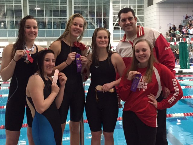 SL_Swim's tweet photo. SL girls swim places 15th out of 37 teams at DI Championship, 1st place among D1 Patriot League schools!!! https://t.co/bQAVhgNmdc