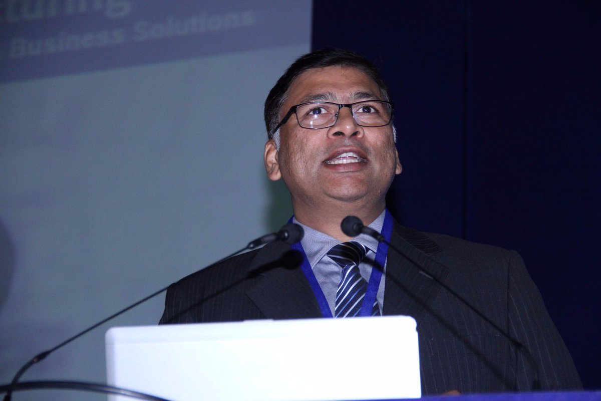 Autosymposium's tweet photo. Mr. Amit Srivastava of Robert Bosh Engineering talks about Industry 4.0-'Future of Manufacturing' at BIEC #Bangalore https://t.co/yBdntKzd0W