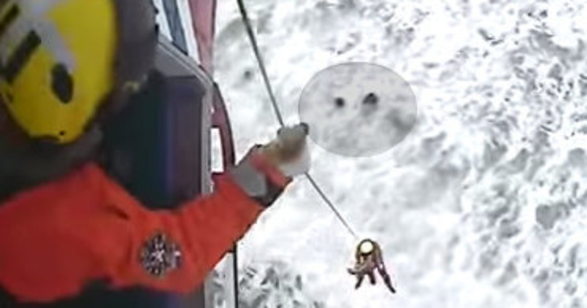 Watch the Coast Guard pluck swimmers from the sea in a dramatic POV video huff.to/1KDneGM
