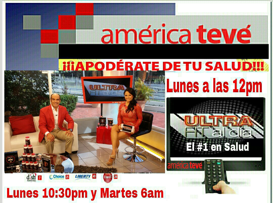 DrMichaelSoler's tweet photo. Hoy a las 12pm se transmite UltraFit al Día con Jacky Fontanez y el Dr. Soler.
El programa #1 de Salud de los lunes. https://t.co/LjYACgawsY