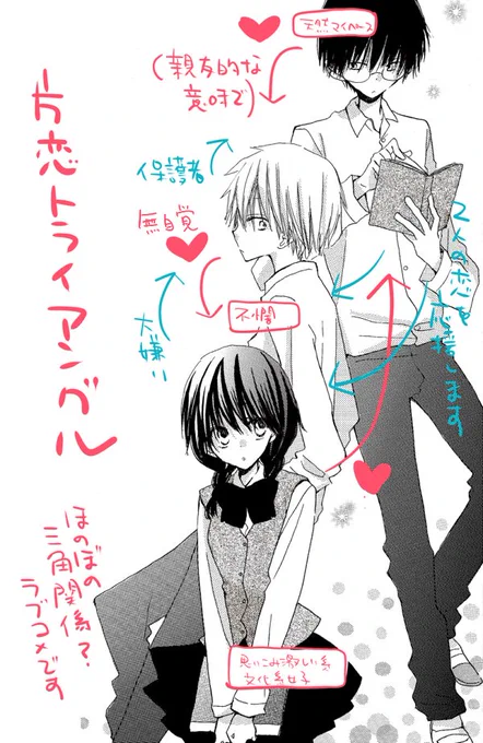 各電子書店さんで「片恋トライアングル」というラブコメ漫画が、プチララという形で電子書籍で一話ごと販売中です。丸々一冊購入する勇気はないけど、ちょっと読んでみたいという方はどうぞ!https://t.co/8nLNAN2POv 
