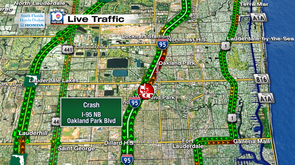 Crash on I95 NB & Oakland Park Blvd TRAFFIC https//t.co/nTE4P9ndRb