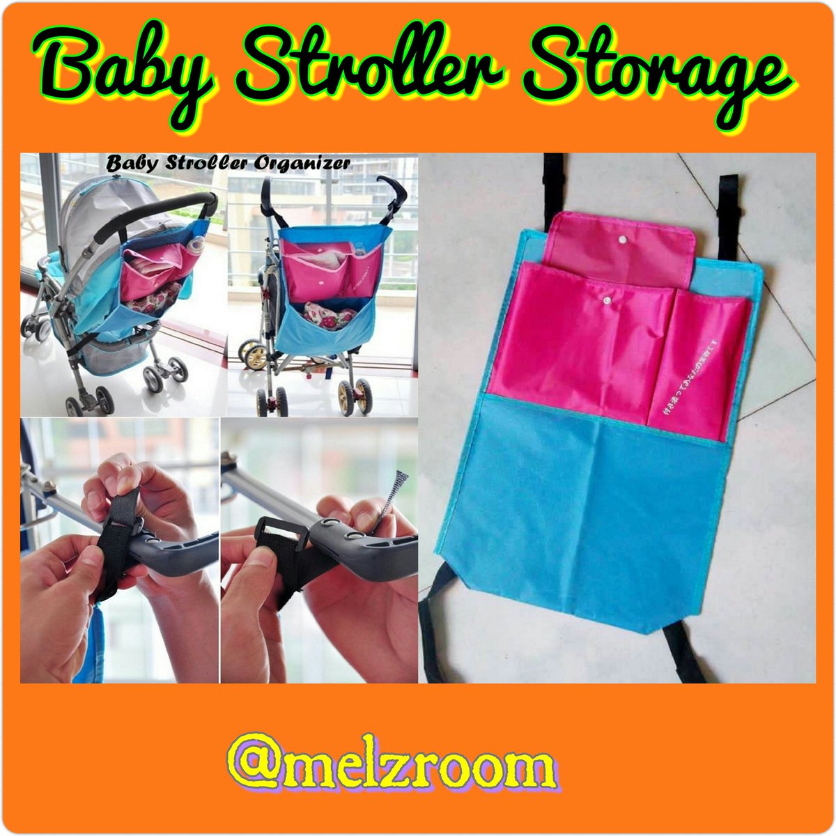 melzroom's tweet photo. BABY STROLLER STORAGE. Waterproof. Bs dipasang di smua jenis stroller. Rp 65.000 https://t.co/4LTcFhisEX