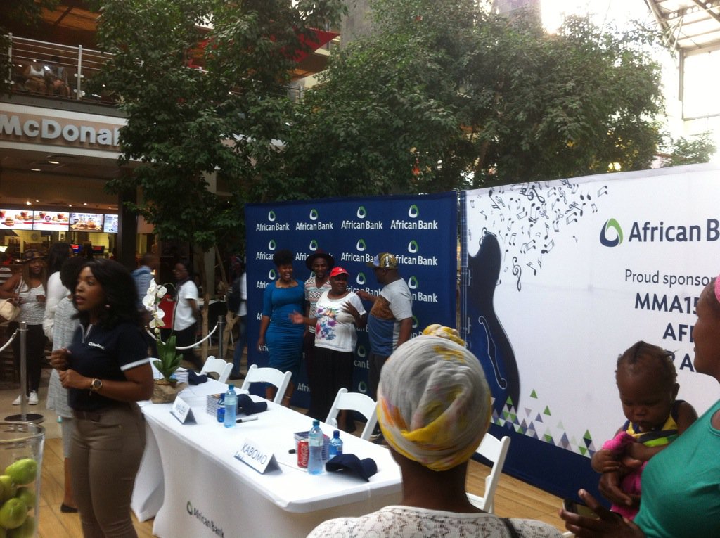 AfricanBank's tweet photo. Catch these artists @Kabomo @nathi_mankayi and @Maleh_AfroSoul now at Maponya Mall. https://t.co/zoWhjLAz0q