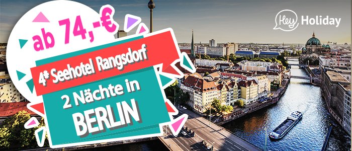 heyholidaycom's tweet photo. #Reisedeal: 2Übernachtungen im 4* Seehotel Berlin-Rangsdorf - ab 74€ pP --> https://t.co/yb5m6pEc59 #reisen #berlin https://t.co/38qVT2P1X6