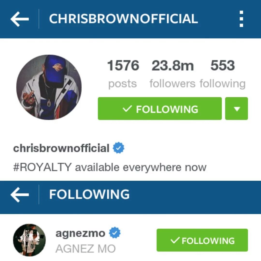 mar_michele's tweet photo. Wah @agnezmo difollow @chrisbrown di Instagram . Moga2 ada project bareng :) https://t.co/J9n76nx6Dw