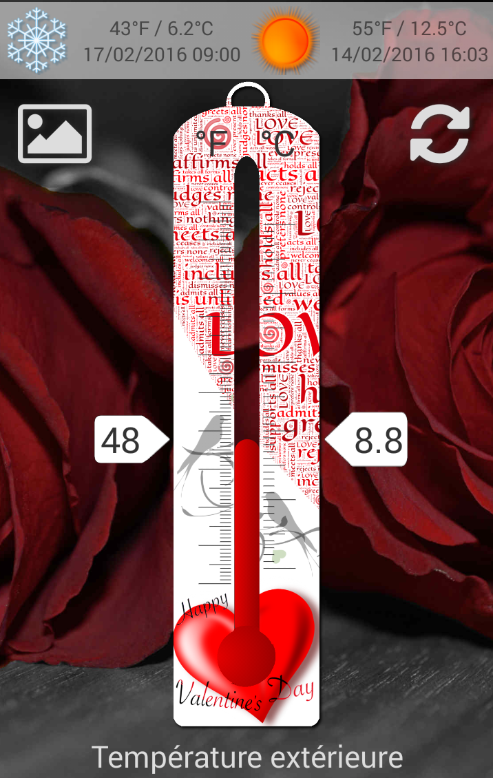 vinvinb13's tweet image. Découvrez notre thermomètre aux couleurs de l&apos;amour !
play.google.com/store/apps/det…
#monirapps #amour #stvalentin #android