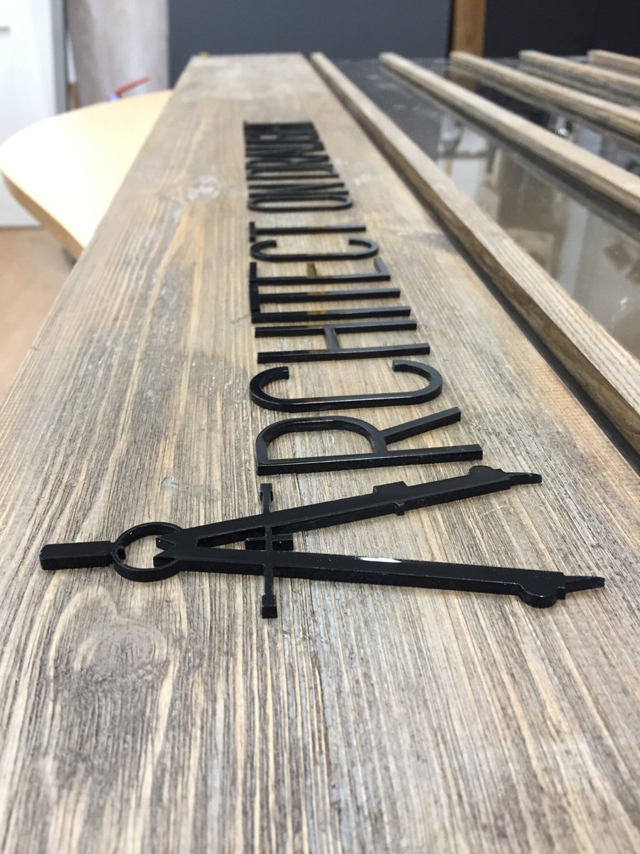 A lovely #bespoke #sign that we made for <a href="/thearchitectcb3/">The architect</a>.  Get in contact for your bespoke sign today