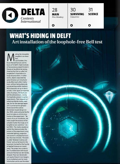 TNWTUDelft's tweet photo. Making the untangible tangible: the loophole free bell test in @tudelta @QuTech_news https://t.co/i5kRnTy1xS https://t.co/FUZNB5DFsH