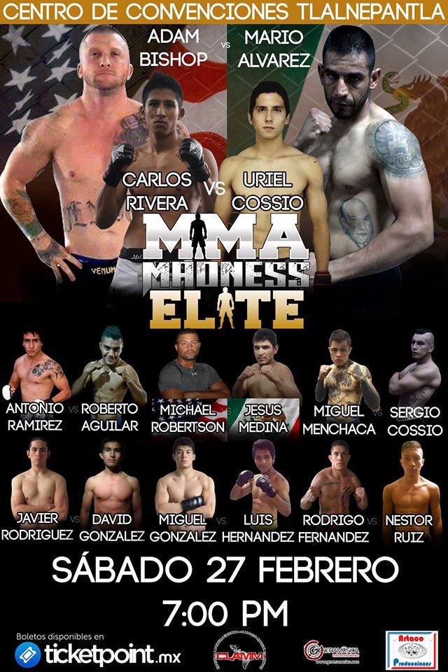 MadnessMMA's tweet photo. Todo listo para este sábado 27 de febrero en el centro de convenciones Tlalnepantla, ¡los esperamos!. #mmamexico https://t.co/rZjNWV2Sd5