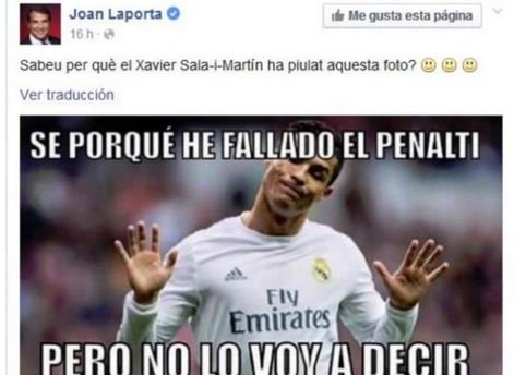 marca's tweet photo. EN DIRECTO | Laporta se ha burlado de Cristiano con un mensaje en su cuenta de Facebook https://t.co/QAeuGy75ea https://t.co/8eEKJQX5oK