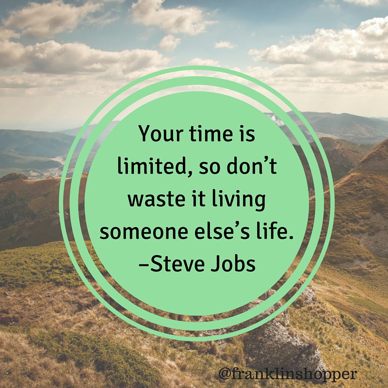 Today's #mondaymotivation --> "Your time is limited, so don't waste it living someone else's life." #quotes #inspire
