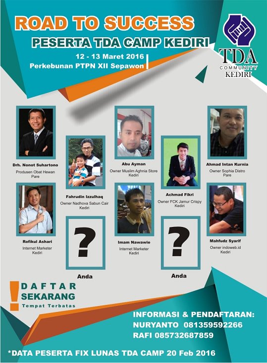 siapa lagi ikut? TDAcamp <a href="/TDAkediri/">TDA KEDIRI</a> 12-13maret  CP:085732687859 <a href="/nganjukUpdate/">INFORMASI NGANJUK</a> <a href="/TanganDiAtas/">Komunitas Pengusaha Tangan Di Atas (TDA)</a> <a href="/infokediri/">Informasi Kediri</a>