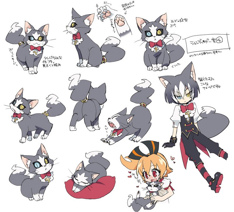 あかつきごもく Di Twitter 猫の日なので 幻影ヲ駆ケル太陽の猫ちゃん シュレディンガー のキャラ原案絵でも 決定デザインには擬人化添えてなかったな と思ってちょっくら塗り足してみたよ T Co Qvg4tfryti T Co Dzxdcptxnf