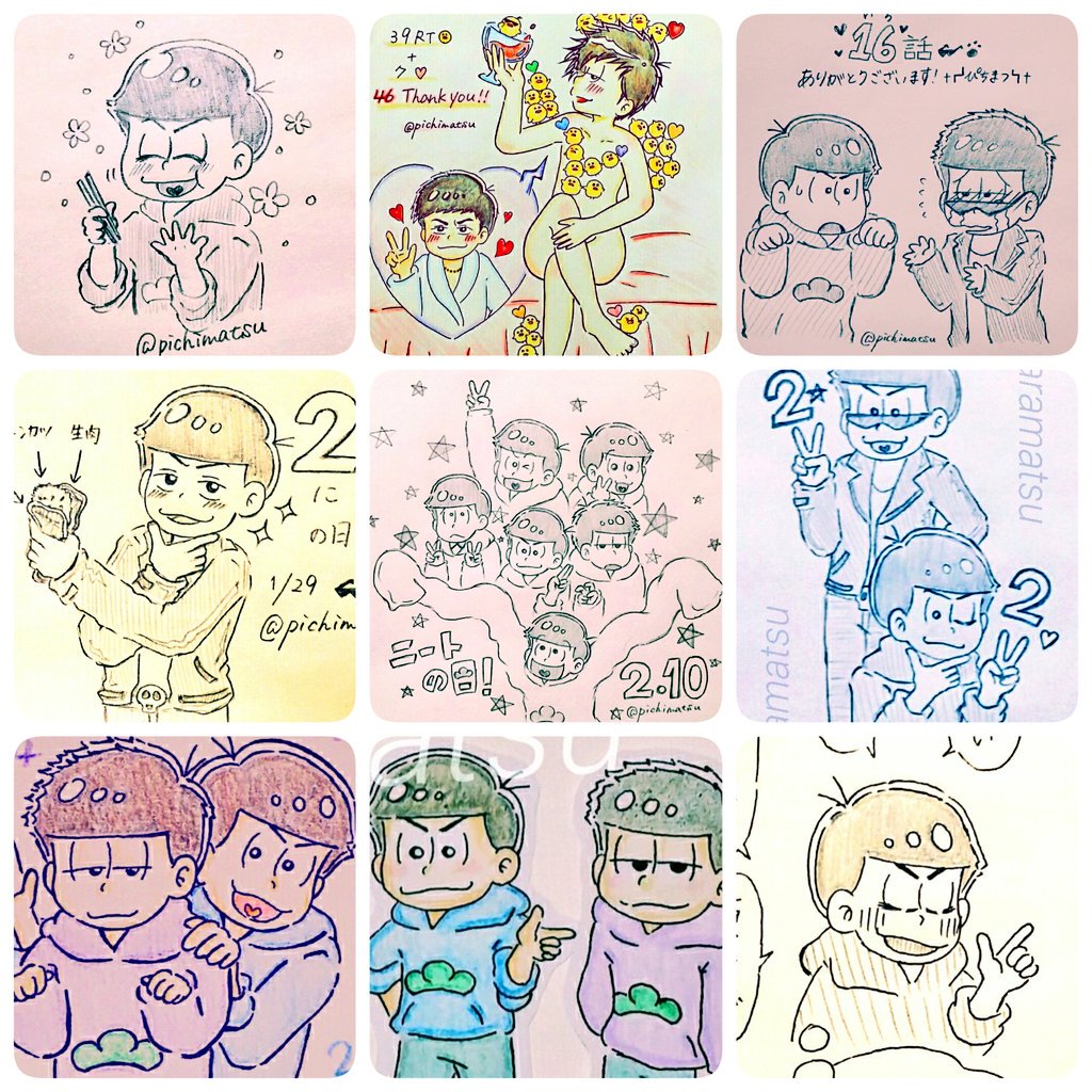 2月22日!😎💕 #次男の日
(※主に一松が混ざっています💜) 