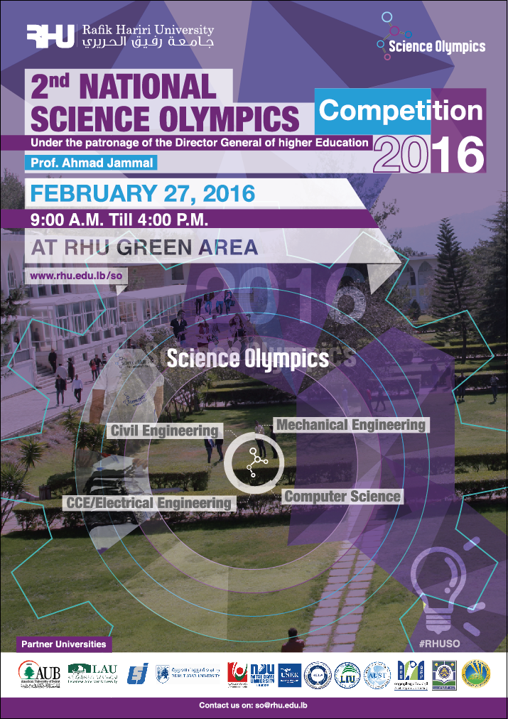 RHU_Lebanon's tweet photo. February 27: RHU 2nd National Science Olympics will make a blast! Good Luck to all participating universities #RHUSO https://t.co/5ffjGiyRqg