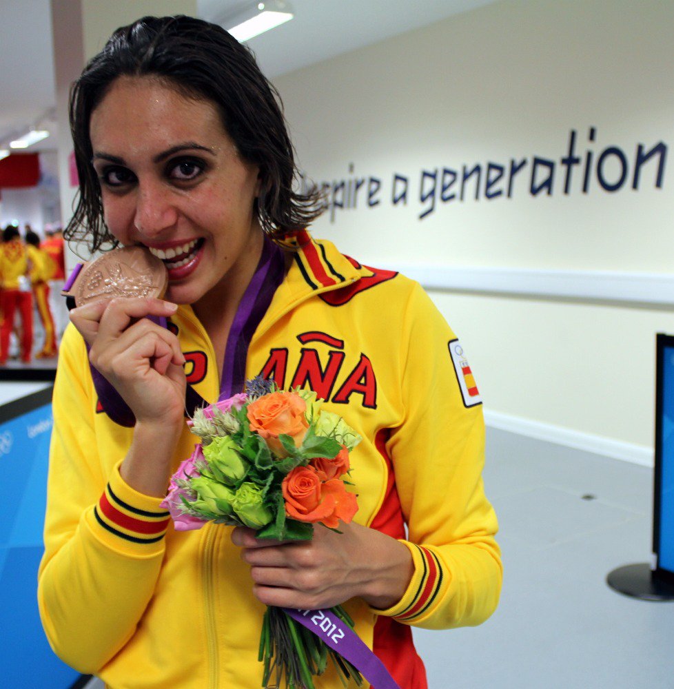 La felicidad en persona: <a href="/margamcj/">Marga Crespí</a> tras lograr el bronce (sincro) en Londres 2012. Foto: <a href="/elnaandes/">Fernando Fernández</a> para <a href="/UHmallorca/">Ultima Hora Mallorca</a>