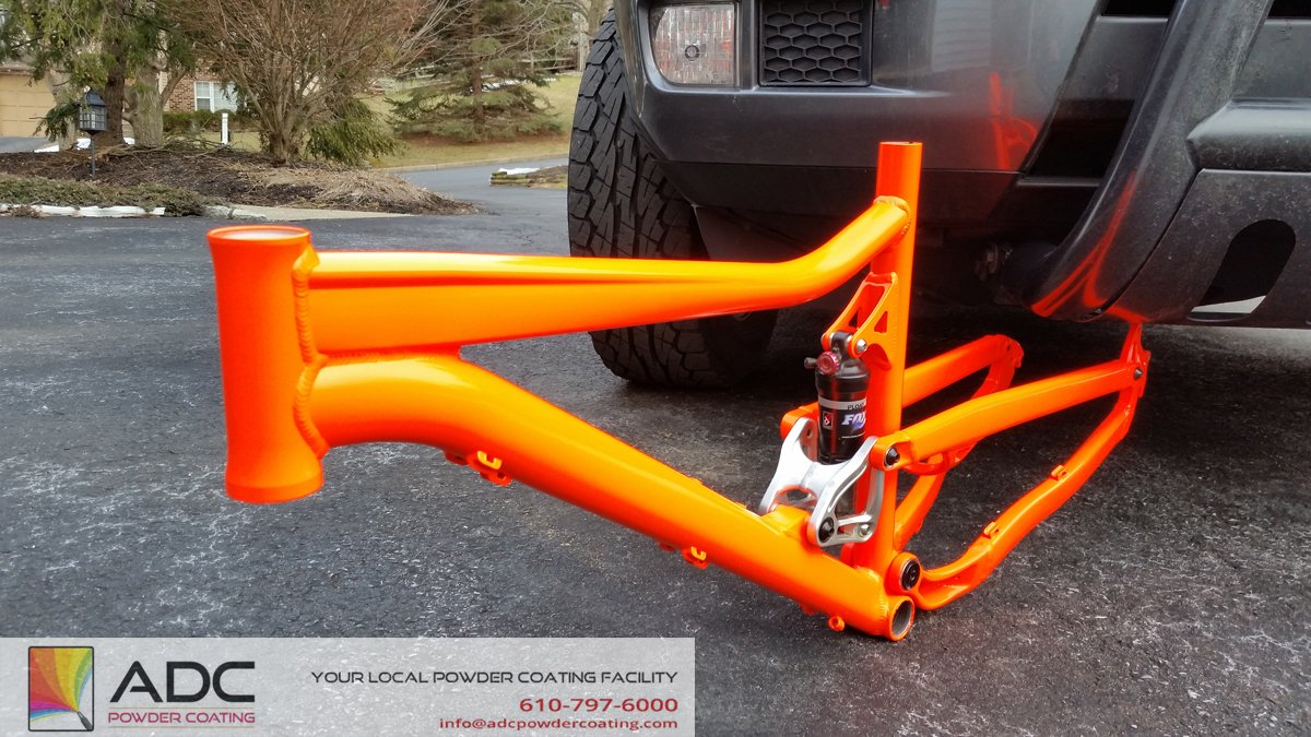 powder coating mountain bike frame