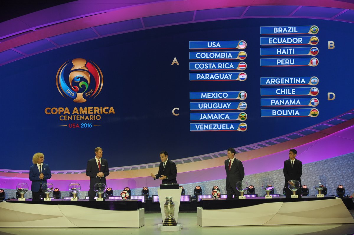 CBF_Futebol's tweet photo. Estes são os grupos da Copa América Centenário! Saiba mais >> https://t.co/sEC2sVzwCk https://t.co/VK7oZBWlbP