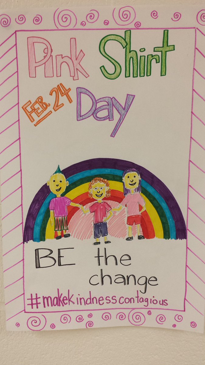 K8Allie's tweet photo. Pink shirt day on Wednesday!
Lets wear pink or purple or red! https://t.co/8k7YvOYp4h