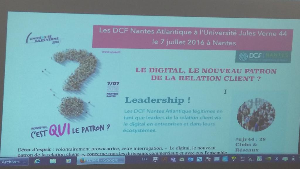 Et le 7 juillet aux <a href="/UJV44/">Université Jules Verne 44</a> #Nantes en 45 mn top chrono !