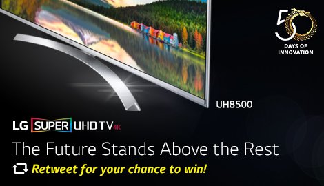 LGUS's tweet photo. RT I ❤️ HDR for a chance to win a Super UHD TV! #FutureIsHere rules https://t.co/8zTQf0sfwK ends 3/28 #sweepstakes https://t.co/zXNjc09HA7