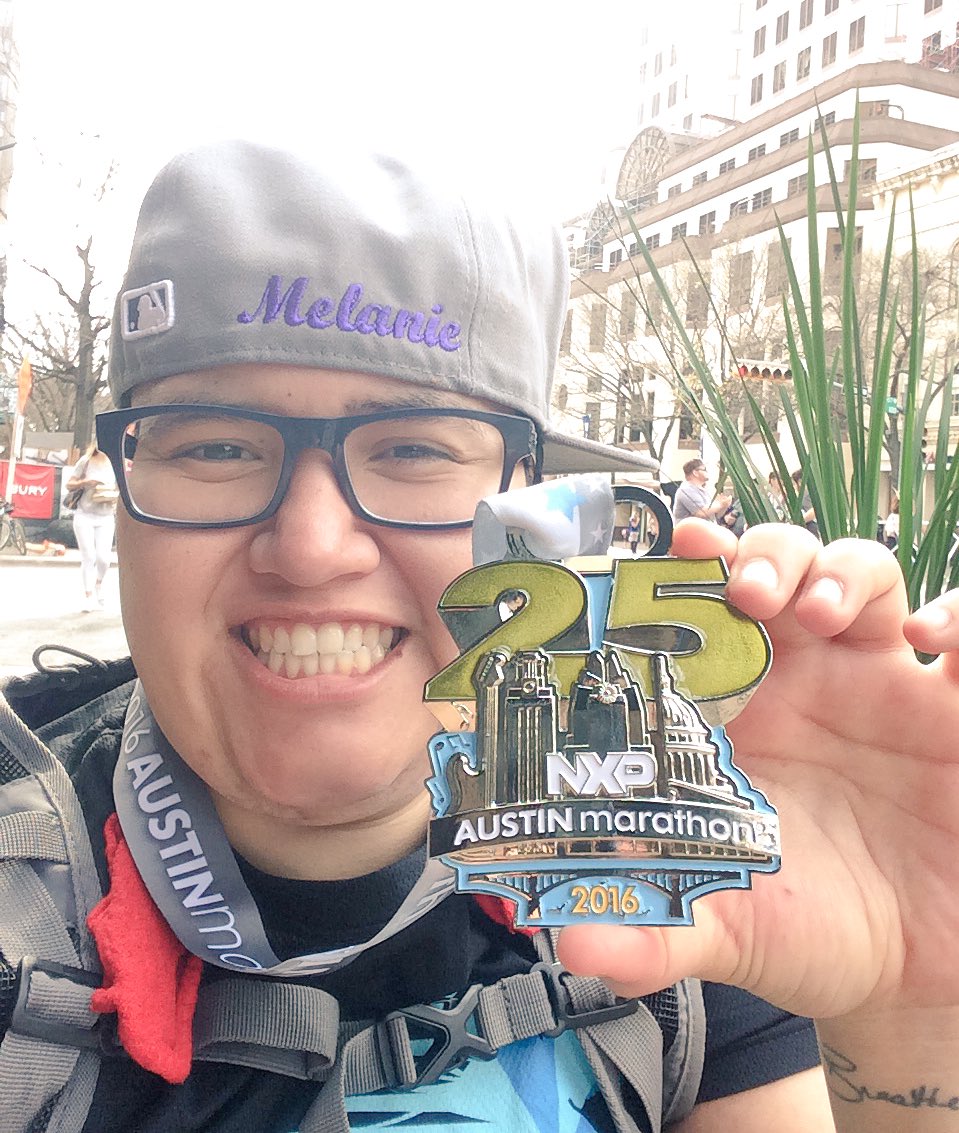Krystal_Runs's tweet photo. #geeked out after finishing my #marathon #run #hardwork #determination and a #positive #attitude goes a long way https://t.co/TD2nEkIEo8