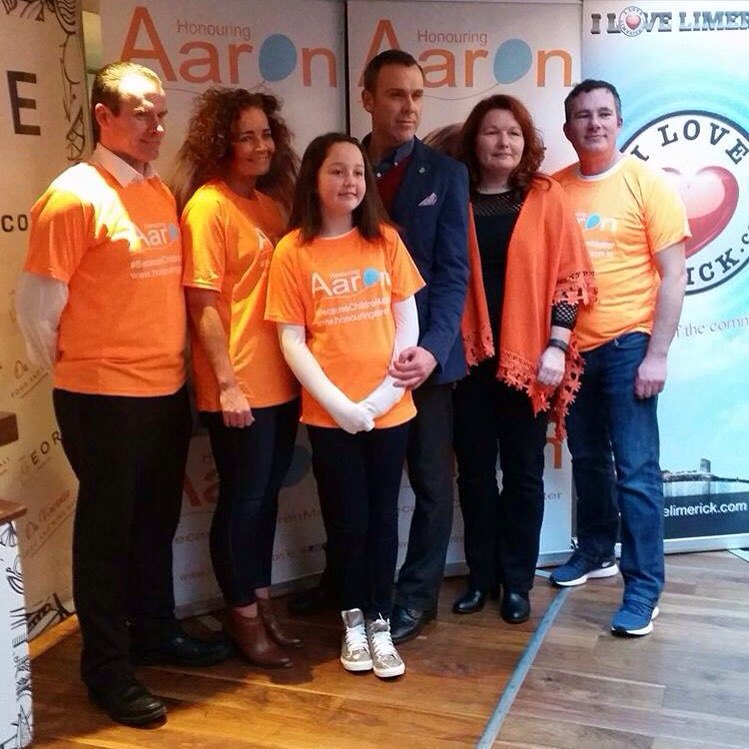 HonouringAaron's tweet photo. Today at the launch for Honouring Aaron with @ilovelimerick #BecauseChildrenMatter #richardknows #aarothon https://t.co/YItdv6Da7E