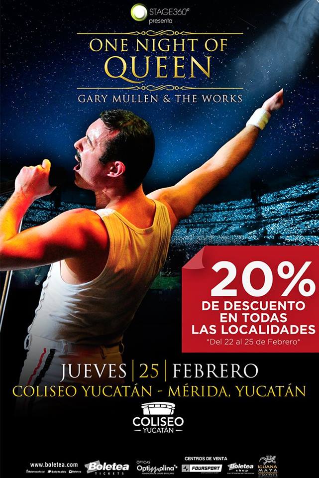 Diario_Campeche's tweet photo. ONE NIGHT OF QUEEN ¡20% de descuento en todas las localidades!
#Promo #estereofm https://t.co/VwUNOudpKF