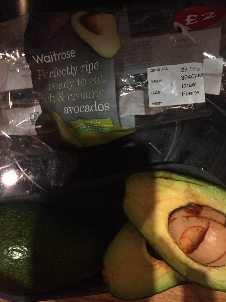 Angry_Astronaut's tweet photo. @waitrose rich and creamy avocado? More like rock hard and inedible #disappointed #dinnerruined https://t.co/AyUrK3aLrT