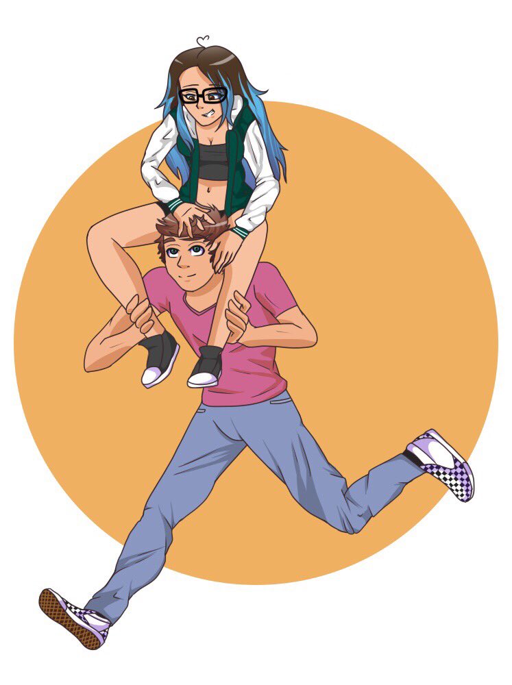 Props to <a href="/TumultuousTiger/">Tiger</a> for making this amazing drawing of me and <a href="/munchingkeltato/">Kelly May</a>