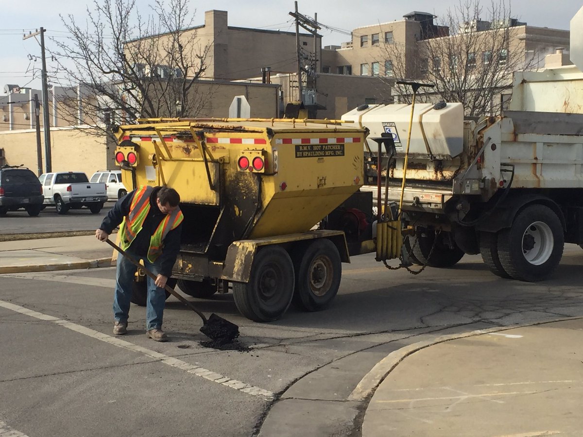 City crews are busy patching potholes. Give the truck extra space when you see it. 

See a pothole? Tweet it to us!