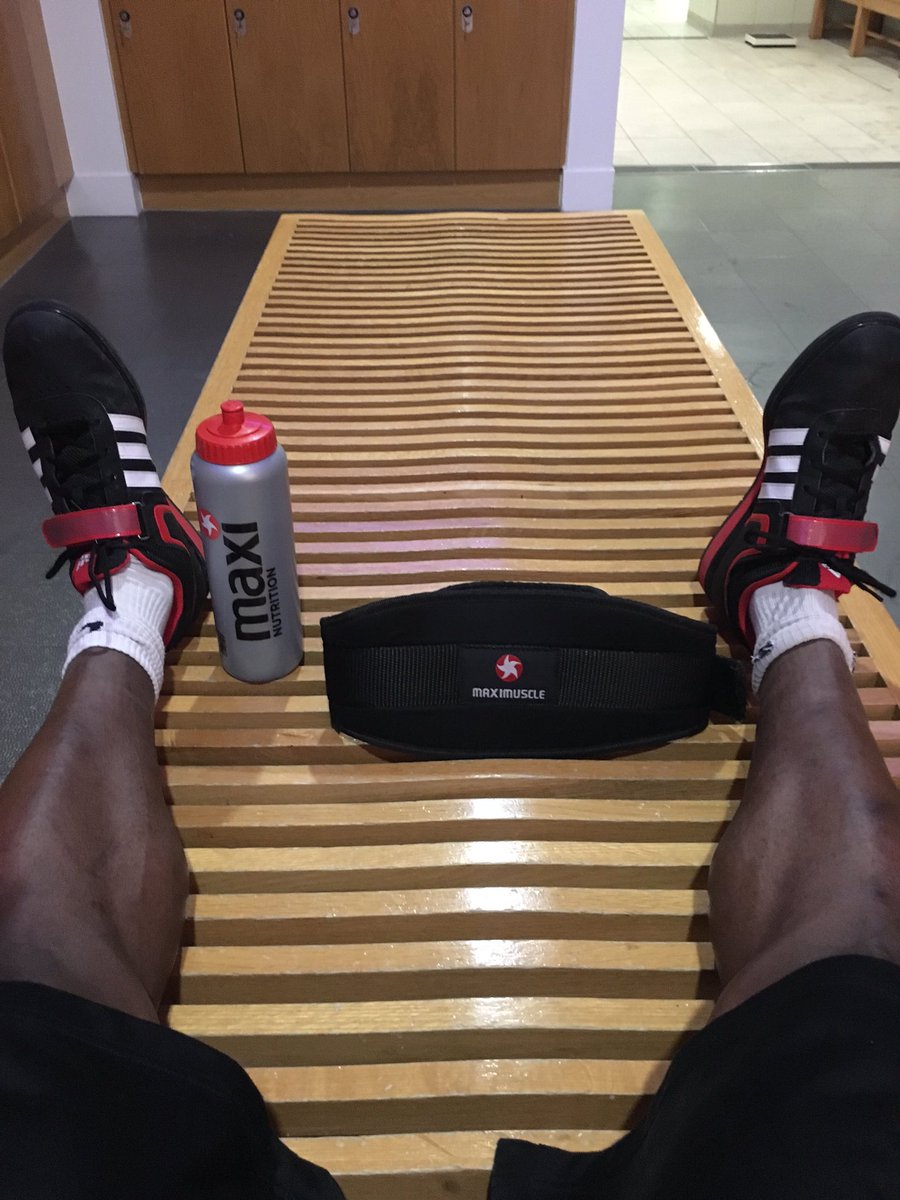 WoleAdesemoye's tweet photo. Time to go to work in the Lab = gym at my beloved Chelsea Health @MaxiNutrition guess what day it is?  #TheRoadToLA https://t.co/l0KmgpRbUb