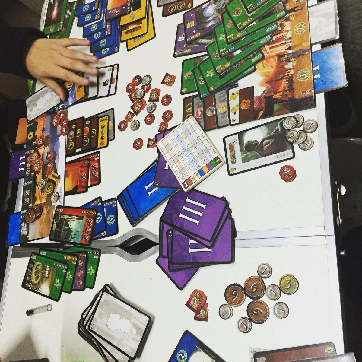 Colfad_H's tweet photo. When everyone still has plenty free time together,let's have fun together with the new bought game 'seven wonders'! https://t.co/ankDuKq5rB