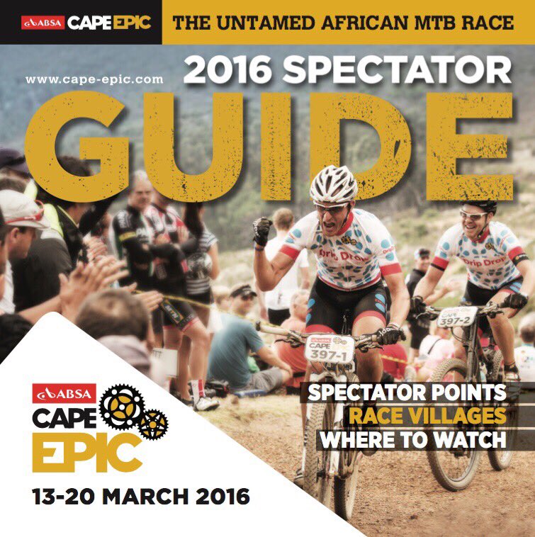 Watching the 2016 Absa Cape Epic as supporter? Get the Spectator Guide in the latest <a href="/MensHealthZA/">Men's Health ZA</a> &amp; <a href="/WomensHealthSA/">Women's Health SA</a>