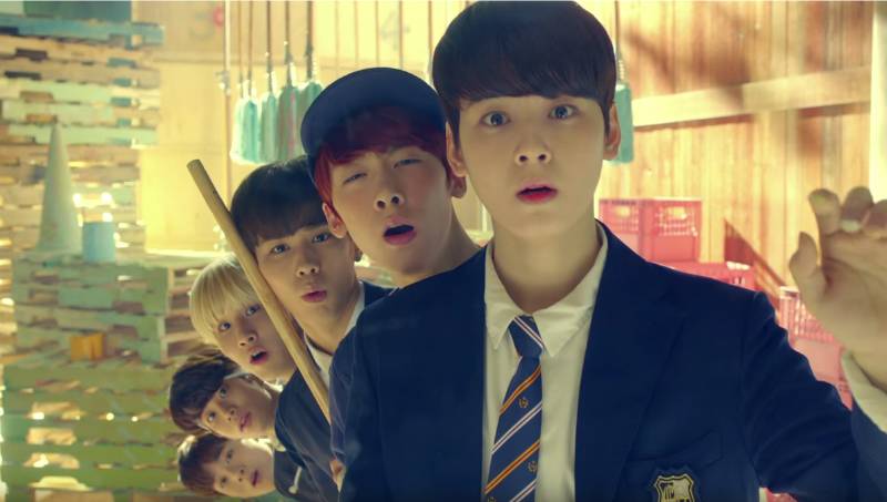 allkpop's tweet photo. Astro finally makes debut with 'Hide &amp; Seek' MV! https://t.co/srhPt7MmoG https://t.co/PeMCRU7oq8
