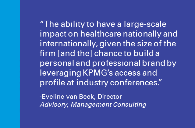 KPMGThrive's tweet photo. #WhyKPMG? Management Consulting Director Eveline van Beek talks about opportunity. https://t.co/OxUfomw9KV https://t.co/vSIRlv8pGP