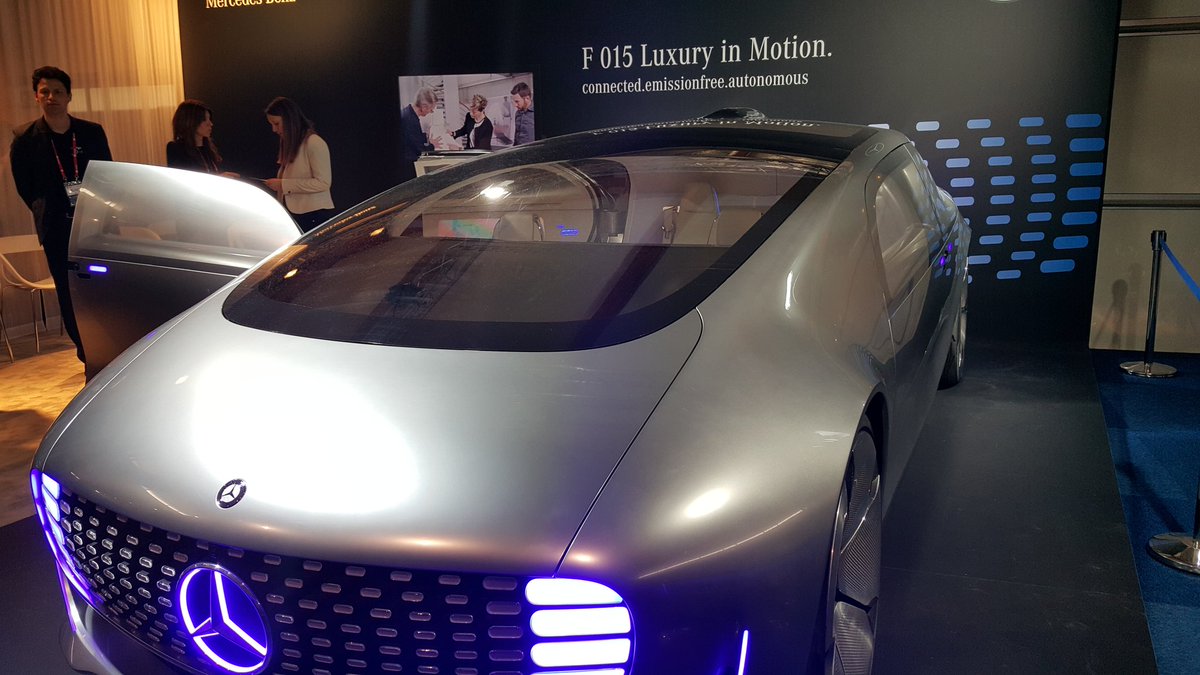 DeannaAtAVG's tweet photo. The future of the autonomous car - this is the only model in the world!  #MWC16 https://t.co/rZKWxNpoK0