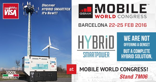 visaspa's tweet image. Discover HYBRID SMARTFOX!! Off-grid telecom power system. Visit us on our stand 7M06 #MWC #MWC16 #powerfortelco