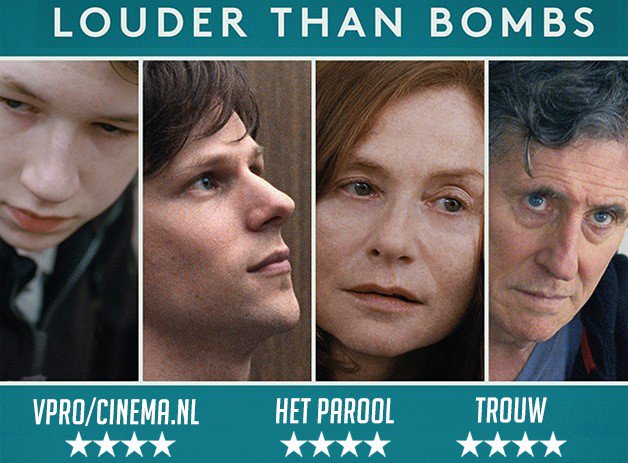 Familiefilm LOUDER THAN BOMBS werd de afgelopen week overladen met sterrenrecensies. Zie bit.ly/1PSqhtD.